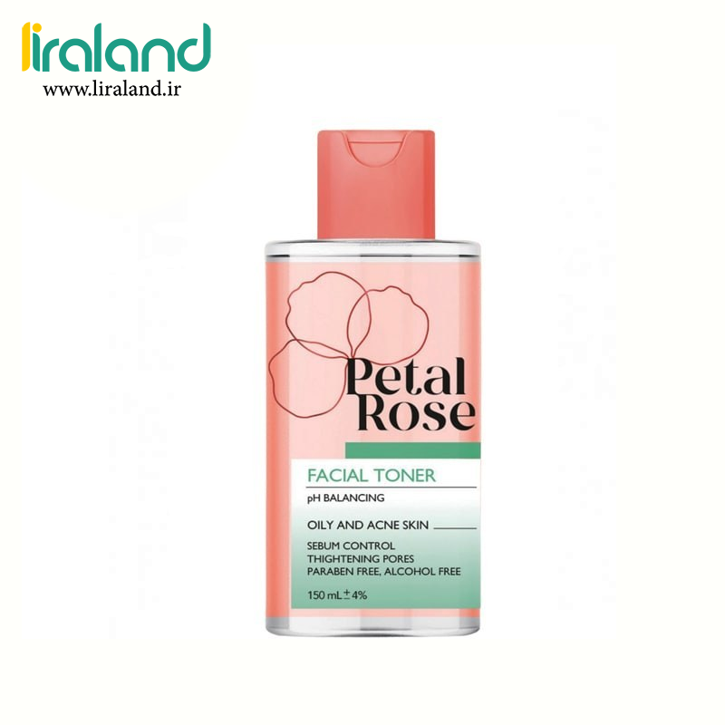 تونر پاک کننده آرایش Petal Rose برای پوست چرب