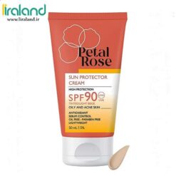 کرم ضد آفتاب رنگی SPF90 برای پوست چرب Petal Rose(رنگ بژ طبیعی) حجم 50ML